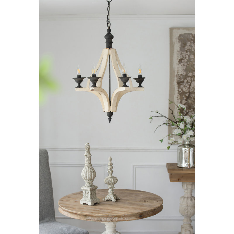 Lustre en bois 6 lumières