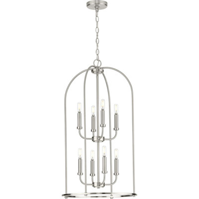 Luminaire suspendu 8 lumières lanterne cloche
