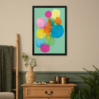 «Fabulouse Dots on Green», reproduction d'art murale, affiche de galerie