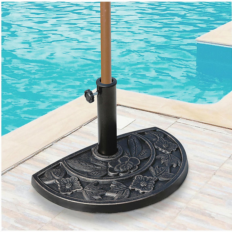 Porte-parasol extérieur en résine Outsunny 20lbs, Bronze