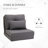2-in-1 Convertible Floor Sofa with 5-Position Adjustable Backrest