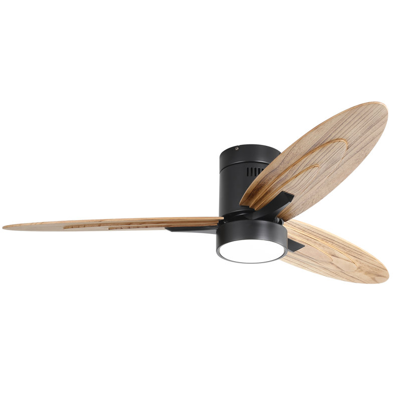 Ventilateur de plafond à DEL encastré moderne à 3 pales de 56 po avec télécommande