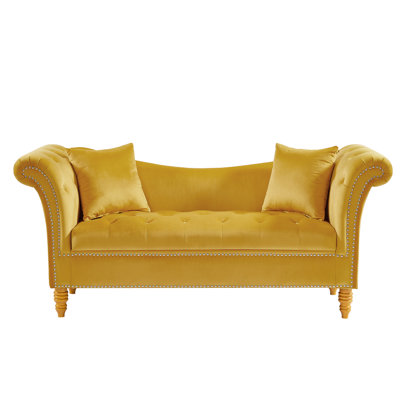 Jalinqua Velvet Ottoman
