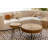 Kawan 2-Piece Modern Farmhouse Living Room Coffee Table Set, Round Nesting Tables-1476792631