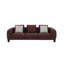 Canapé en tweed marron avec 3 coussins Maroon