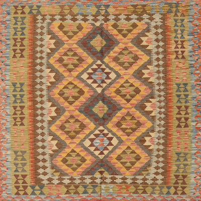 Tapis orange / jaune / vert Bhatade