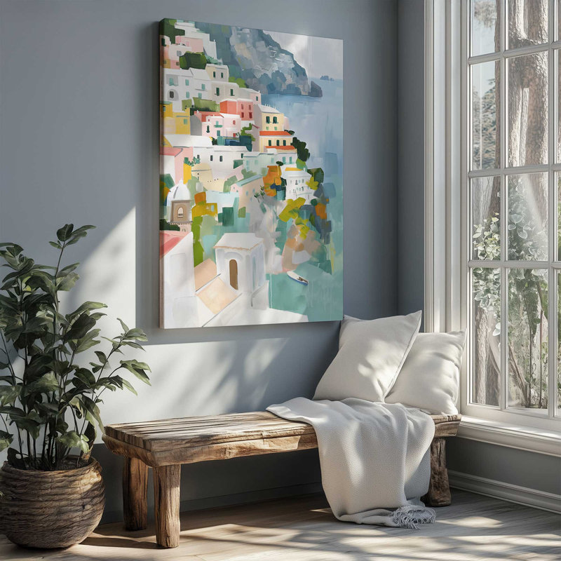 Coastal Village Glow III, H 18 po x l 12 po, Toile tendue, Toile tendue