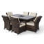 Karas 6 - Person Wicker Patio Dining Set with Rectangular Table , Cushions Included-39926016