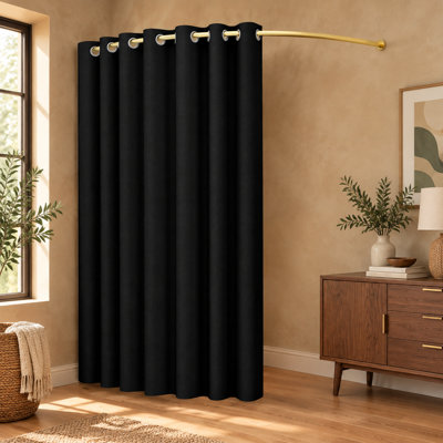 39 in clothing-store fitting room for malls, boutiques, and offices; corner wall-mounted privacy changing room that includes a shading curtain, bracket, and hook up.