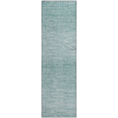 Premium Machine Washable Prisco Aqua Rug