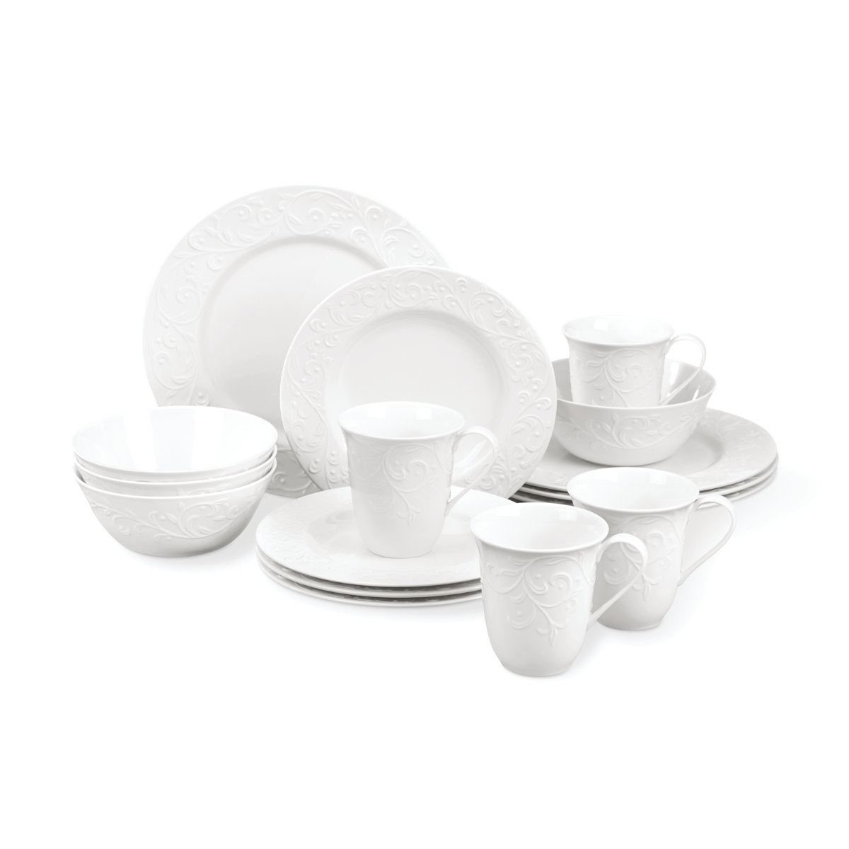 Lenox Opal Innocence Carved Dinnerware Set - Thumbnail 2