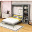 Lit escamotable en bois avec tablettes et tête de lit-1502819023-1502819020