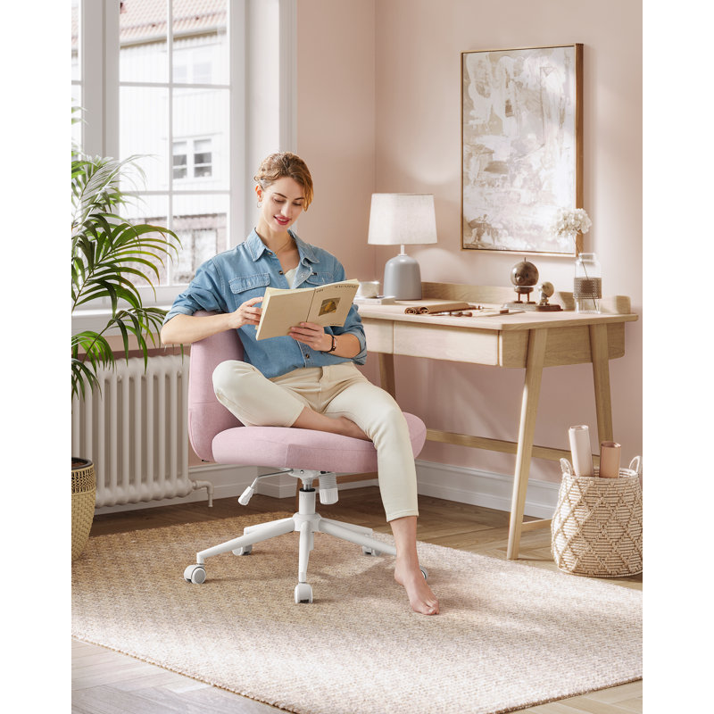 Ruthy Cotton Blend Office Chair, Pink