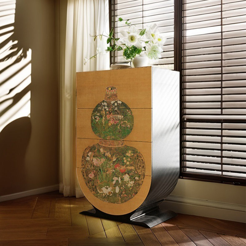 Commode décorative en bois avec tiroirs de rangement Modern Decor