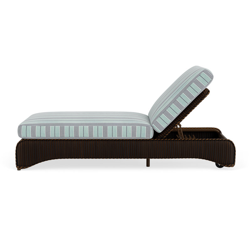 Loom Outdoor Chaise Lounge, Mink, Hansen Seaglass