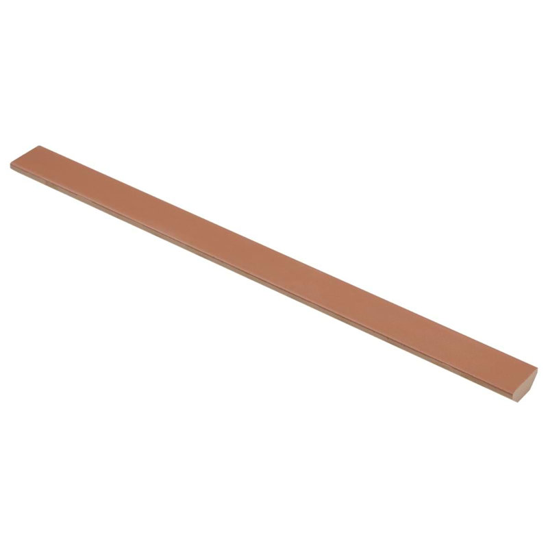 Arlo 1X11 3D Matte Ceramic Bullnose, Terracotta