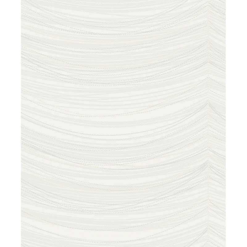 Auset 10m x 52.07cm Textured Metallic Finish Paste the Wall Wallpaper Roll, Cream