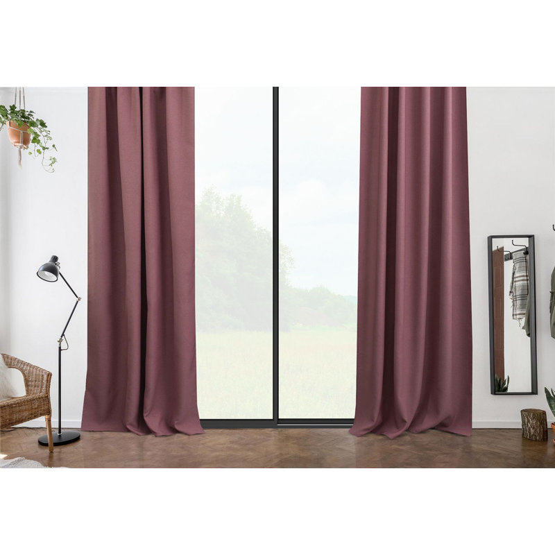 Room Darkening Single Curtain Panel, 260cm W x 325cm H, Taupe