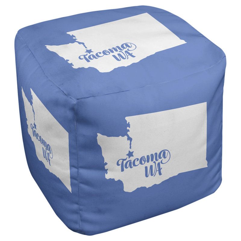 Repose-pieds à cubes washington Tacoma, Bleu