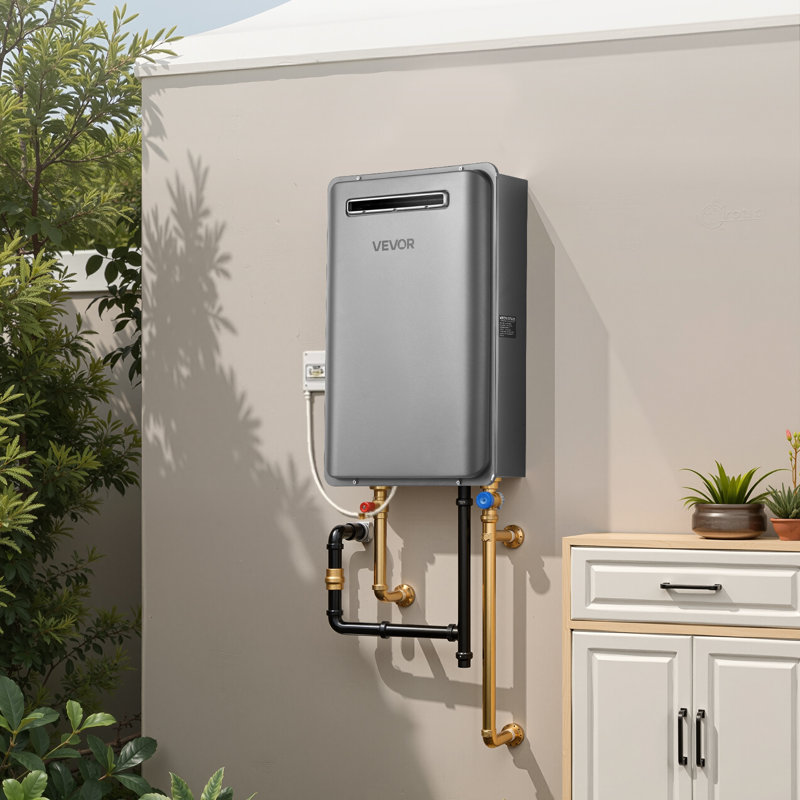 Chauffe-eau sans réservoir au propane à contrôle de température intelligent 5,3 gallons 120000 BTU