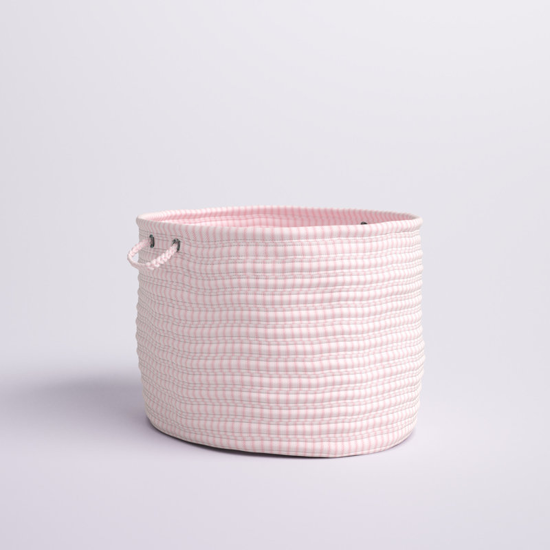 Panier en tissu Triste, H 12 po x l 18 po x P 18 po, Rose