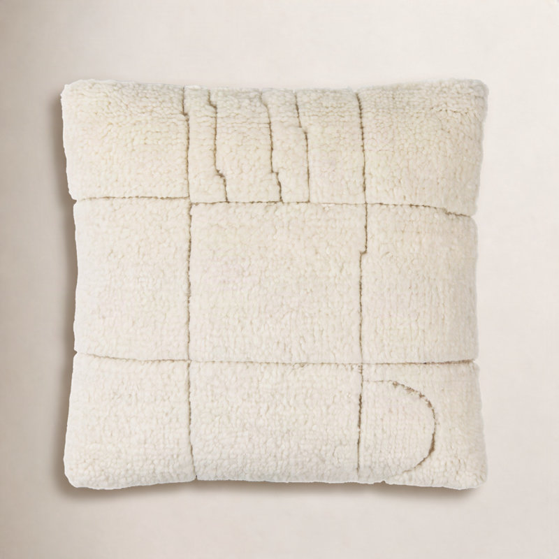 Kess Abstract Wool Blend Throw Pillow, 18" x 18", Polyester/Polyfill