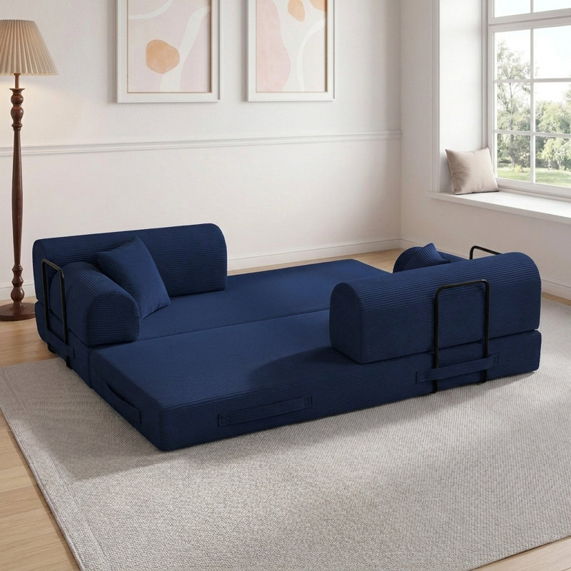 Canapé modulaire en U de 135,5 po avec méridienne réversible en forme de U, assemblage facile à configurer pour les petits appartements et les salons