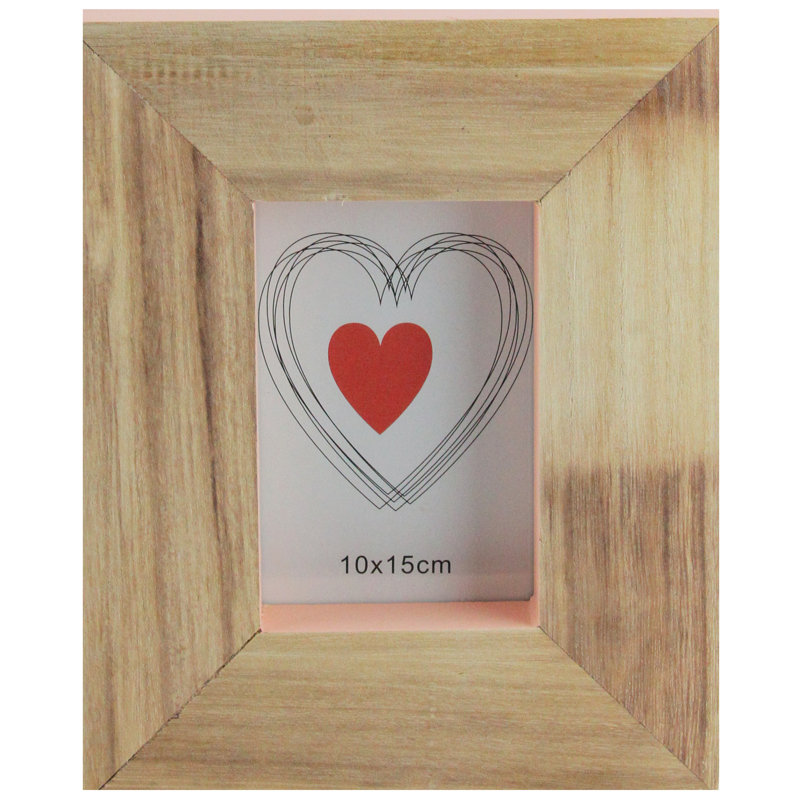 Cadre photo rectangulaire en bois 10 ", Perle pêche