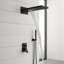 Ensemble de robinet de douche 3 fonctions haut de gamme de luxe moderne, système de douche complet avec pomme de douche cascade et pluie 22 "x 9", douche à main et valve à pression équilibrée-85121182