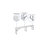 Kalish 10.25"W x 71"L Bi-Fold Granite White Plastic Bench with Carrying Handle