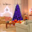 Arbre de Noël en PVC artificiel noir 72 po / 84 po avec lumières DEL-2081870626