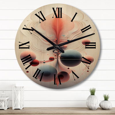 Horloge murale en bois massif Sadira