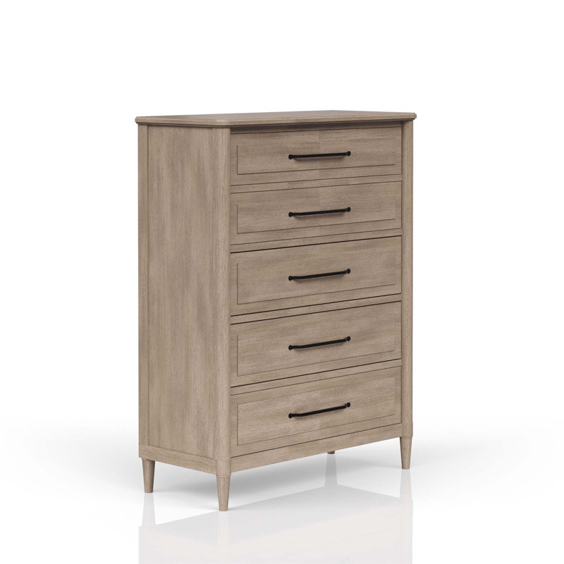 Commode 5 tiroirs finition sable