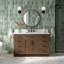 Meuble-lavabo simple en bois massif 54 po avec lavabo en marbre Carrara de 1,5 po Thornaby-1419856127-1425286211