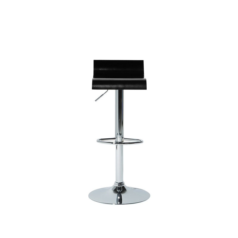 Wora Adjustable Height Counter Stool, Black, Silver
