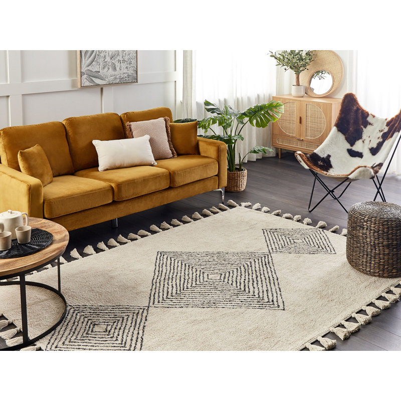 Depaul Geometric Cotton Area Rug, Rectangle 160 x 230cm