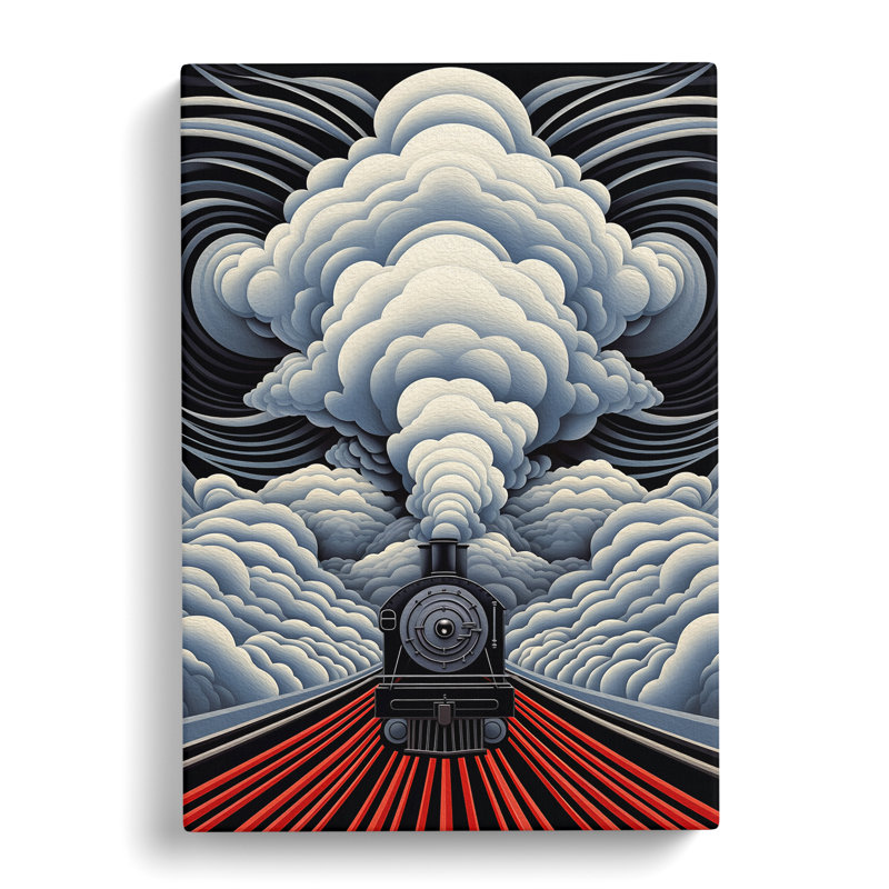 Steam Train Op - Wrapped Canvas, 76cm H x 50cm W x 3cm D