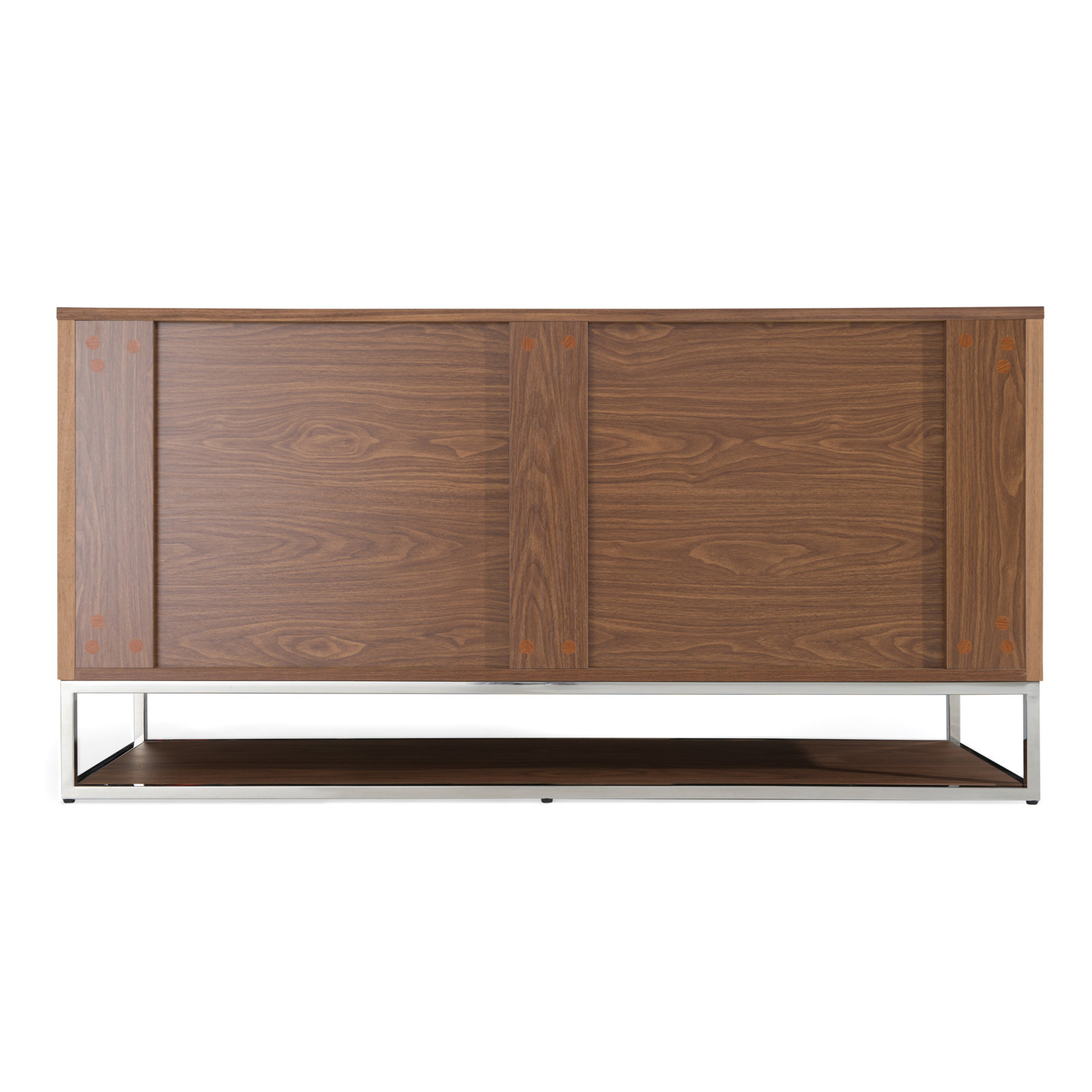 58" Stainless Steel Dresser, Walnut