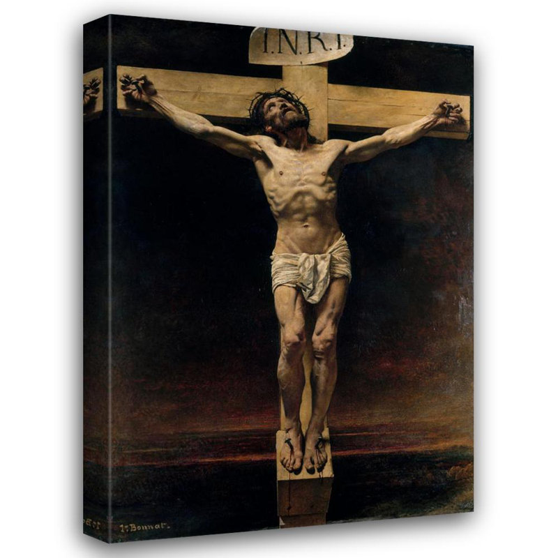 «Christ on the Cross» par Léon Bonnat - Art mural sur toile tendue avec châssis, H 48 po x l 33 po