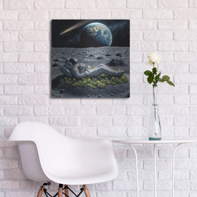 «Astronaut On Break» par Rey Klimt, art mural en métal