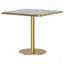 Square Modern Dinning Table 31.5 Inches Bistro Table Table With Faux Marble Top,Easy Assemble,Sturdy Metal Frame Diameter