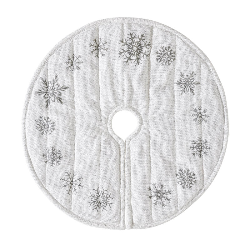 Jupe d'arbre en coton Yuletide, Blanc antique, L 24 po