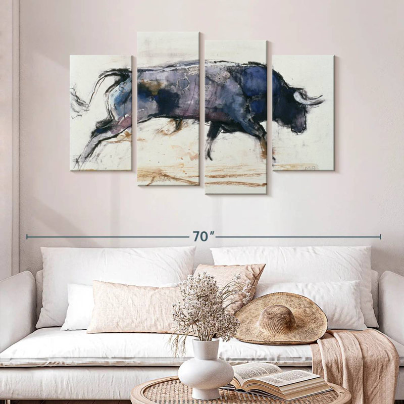 Brampt Charging Bull 1998, 32" H x 52" W