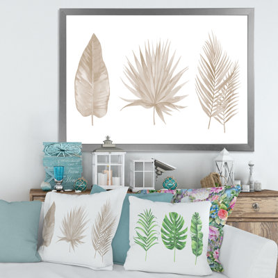 " Tropical Beiges Leaves "