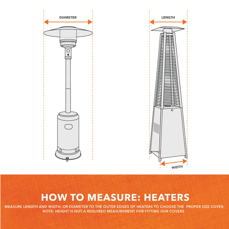 Modern Leisure Basics Stand-Up Patio Heater Cover, 30" Diameter x 18.5" Diameter x 94"H, Khaki
