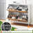 Rattan Shoe Cabinet with Flip Drawers & Top Drawers, Freestanding Wooden Shoe Organizer with Adjustable Shelves-264115174