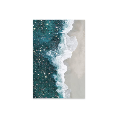 Glitter Aerial Beach - Unframed Graphic Art