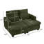 Causeuse avec accoudoirs carrés en velours côtelé Fluffy-172380365