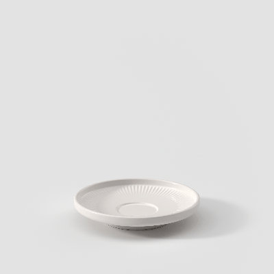 Soucoupe espresso Villeroy & Boch Afina, porcelaine de qualité supérieure, va au lave-vaisselle et au micro-ondes, 4,5 po, empilable, blanc