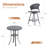 Swivel Outdoor Bistro Set with Umbrella Hole-771171760
